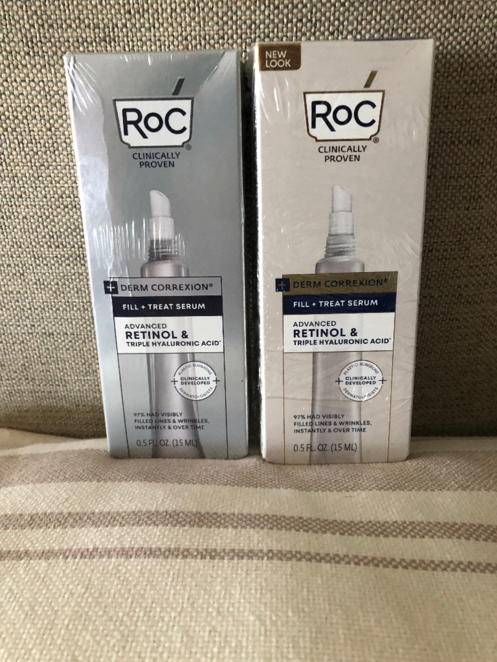 2 New Sealed RoC Rentional & Hyalronic Acid Serum 2 unopened packages
